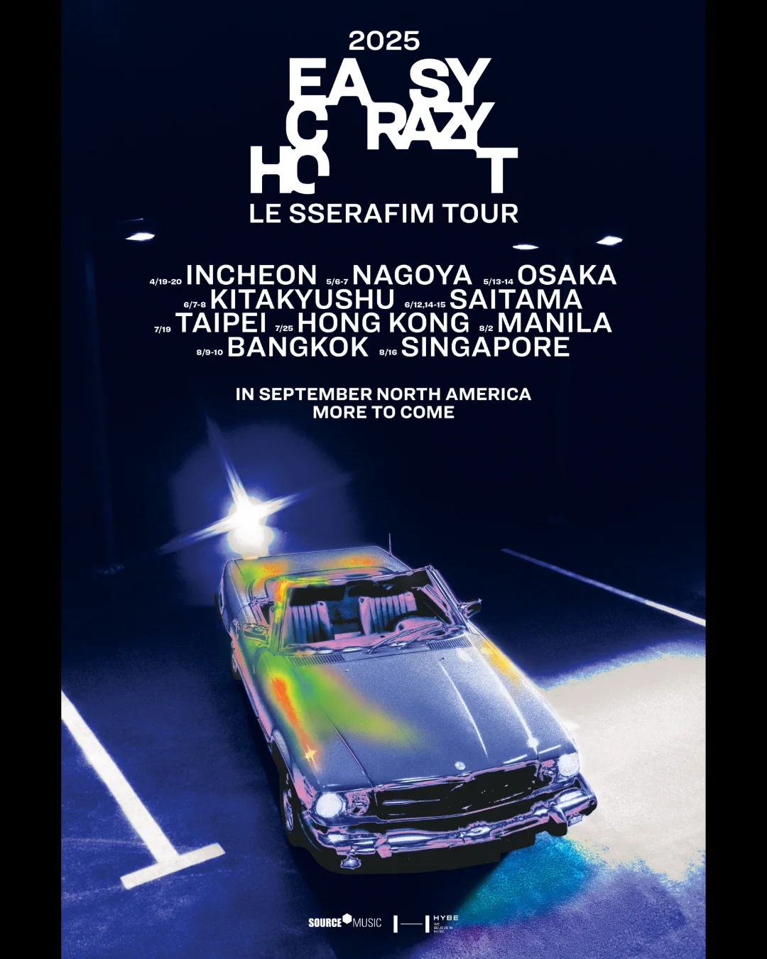 Le Sserafim Easy Crazy Hot Tour Poster